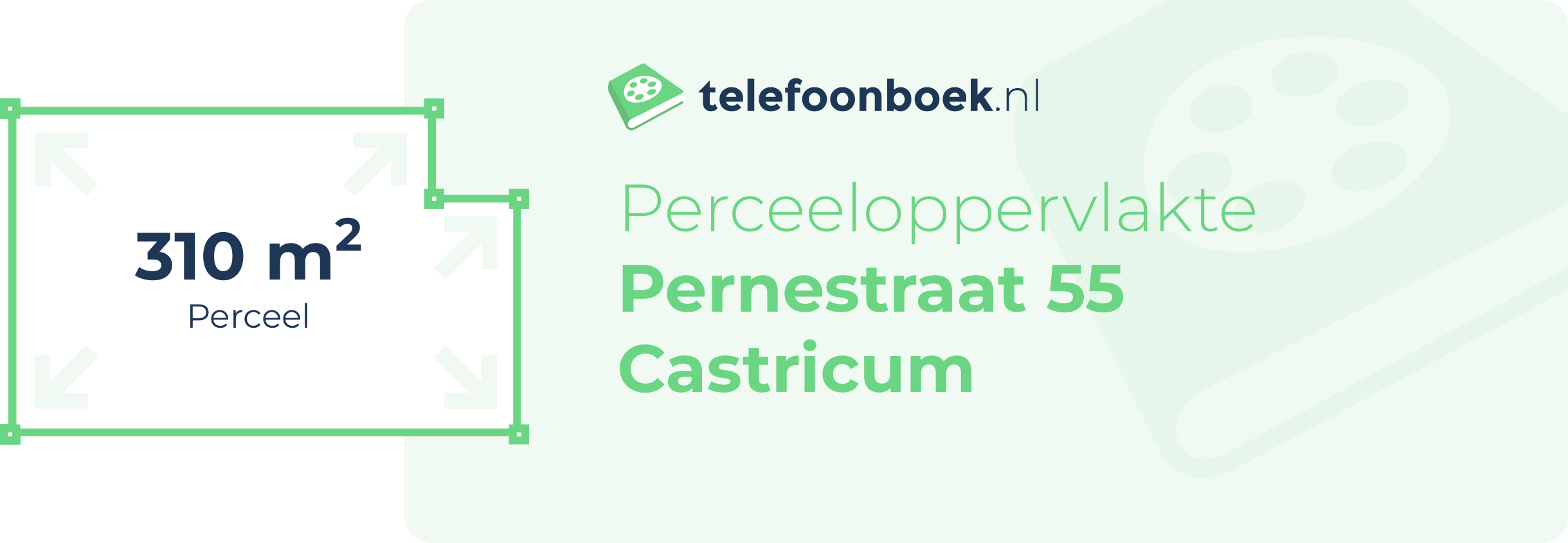Perceeloppervlakte Pernestraat 55 Castricum