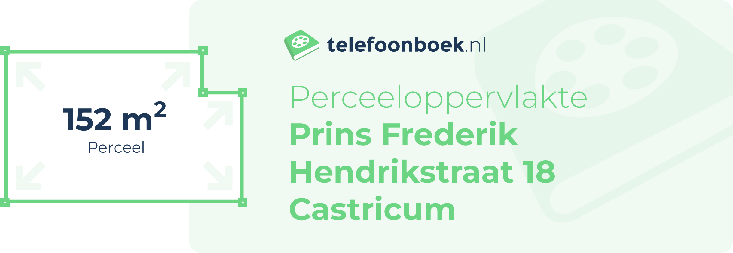 Perceeloppervlakte Prins Frederik Hendrikstraat 18 Castricum