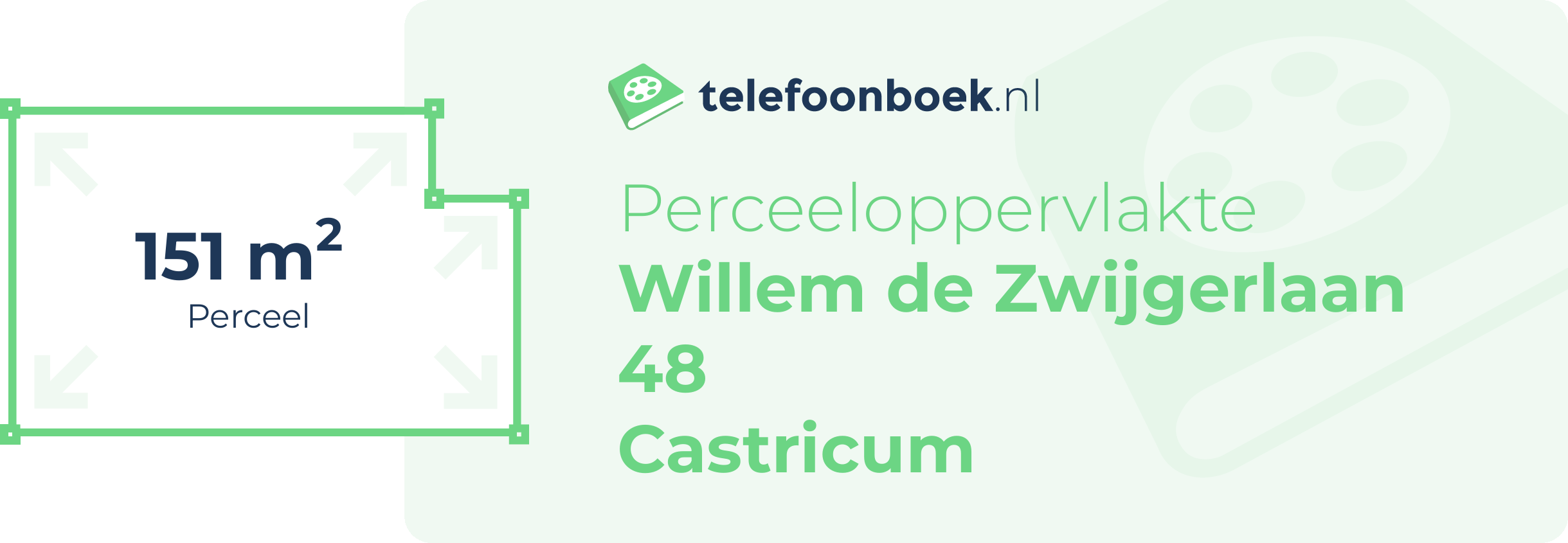 Perceeloppervlakte Willem De Zwijgerlaan 48 Castricum