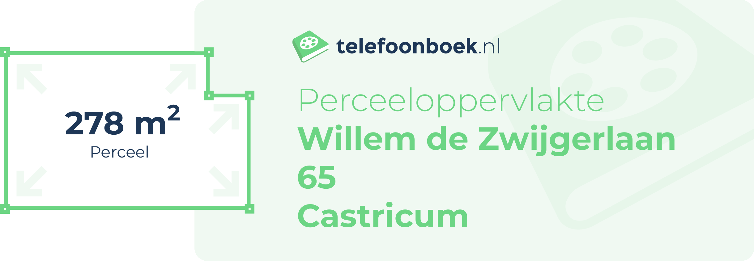 Perceeloppervlakte Willem De Zwijgerlaan 65 Castricum