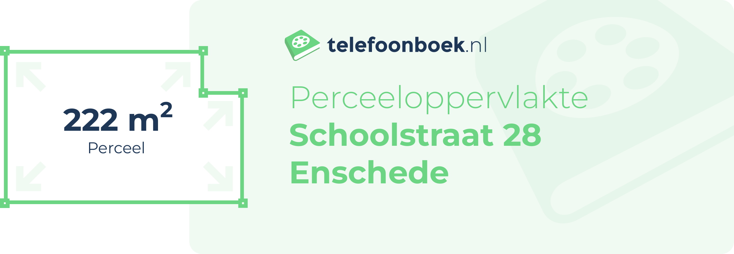 Perceeloppervlakte Schoolstraat 28 Enschede