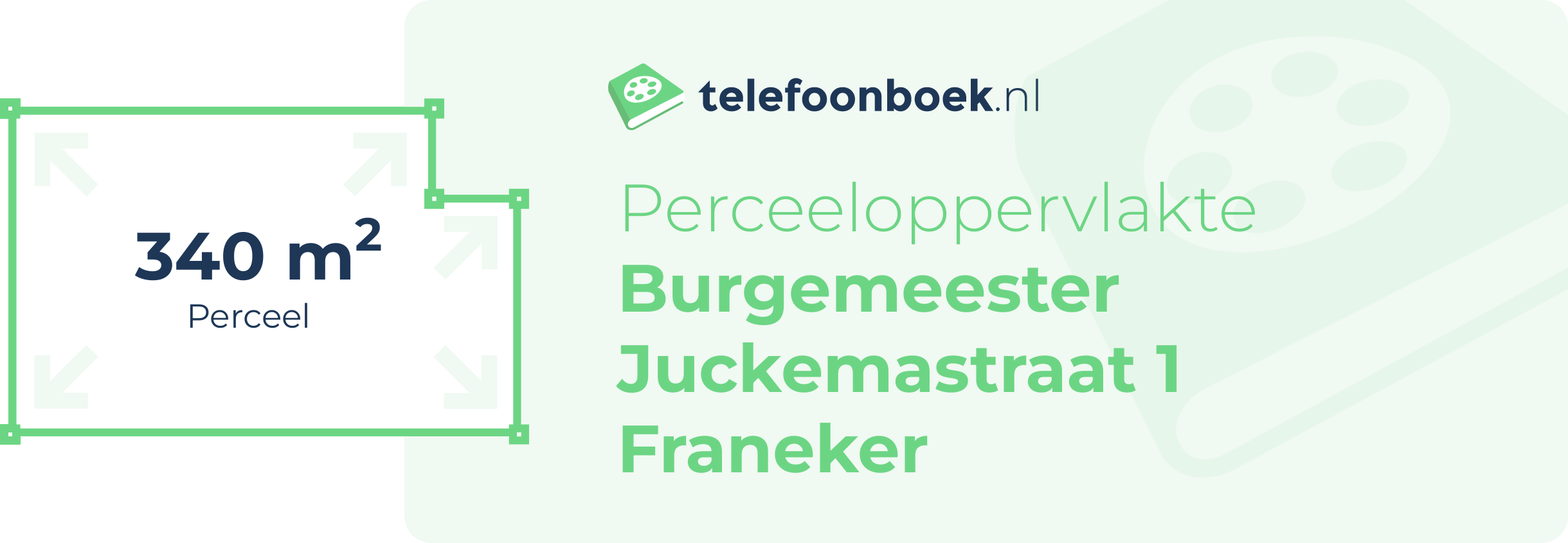 Perceeloppervlakte Burgemeester Juckemastraat 1 Franeker