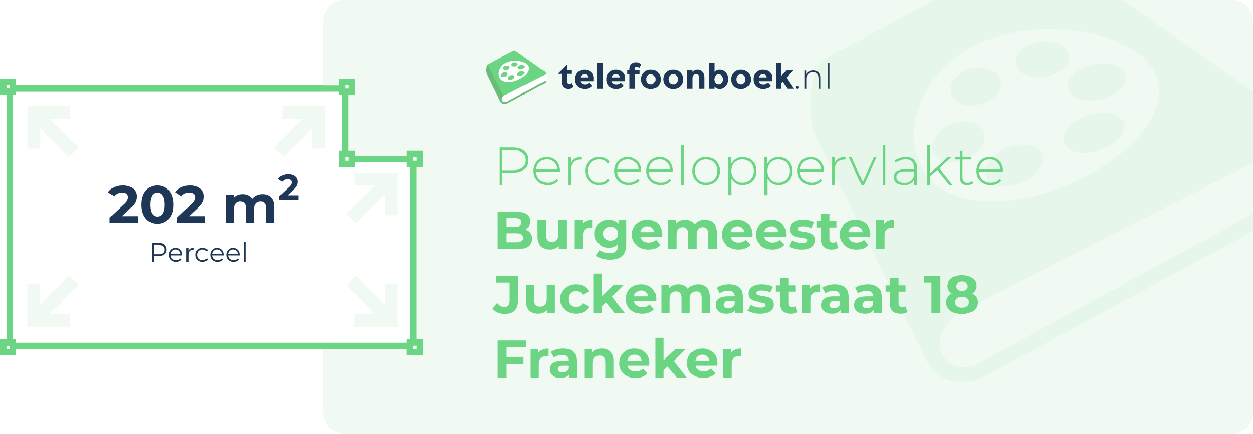 Perceeloppervlakte Burgemeester Juckemastraat 18 Franeker