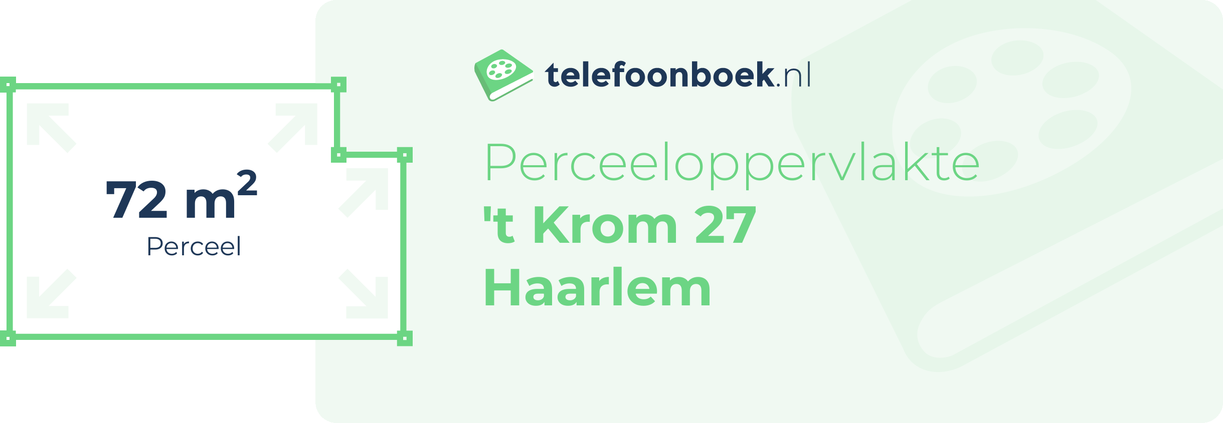 Perceeloppervlakte 't Krom 27 Haarlem