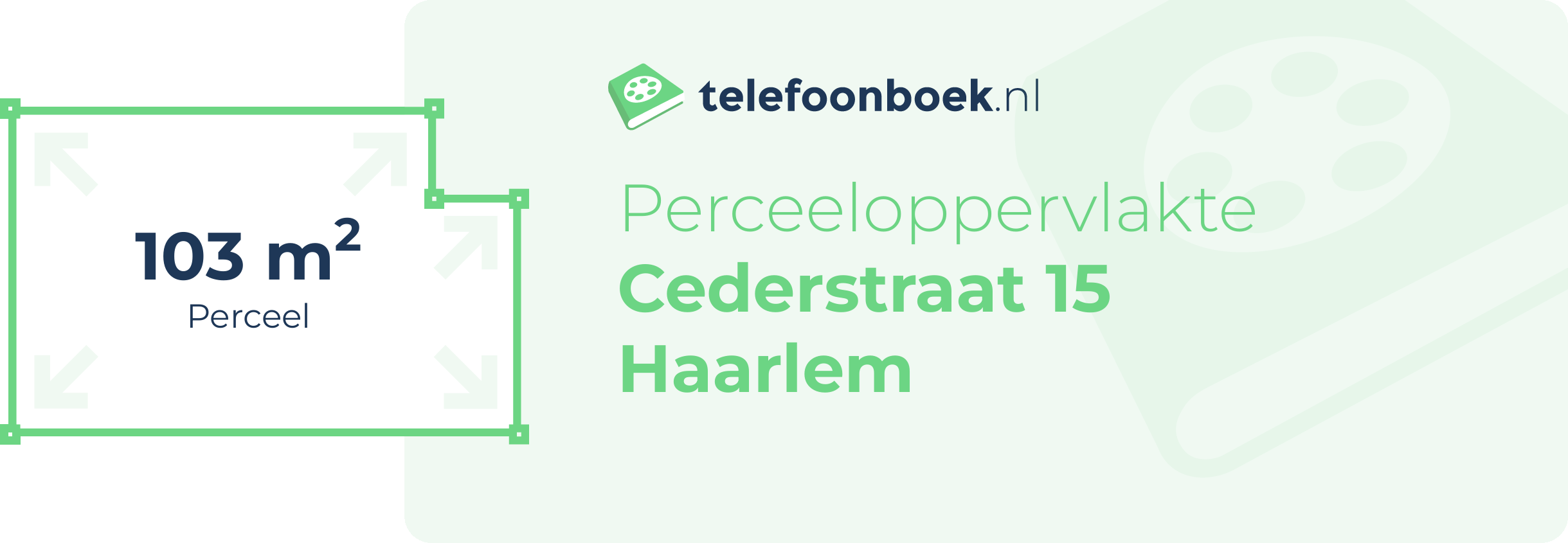 Perceeloppervlakte Cederstraat 15 Haarlem