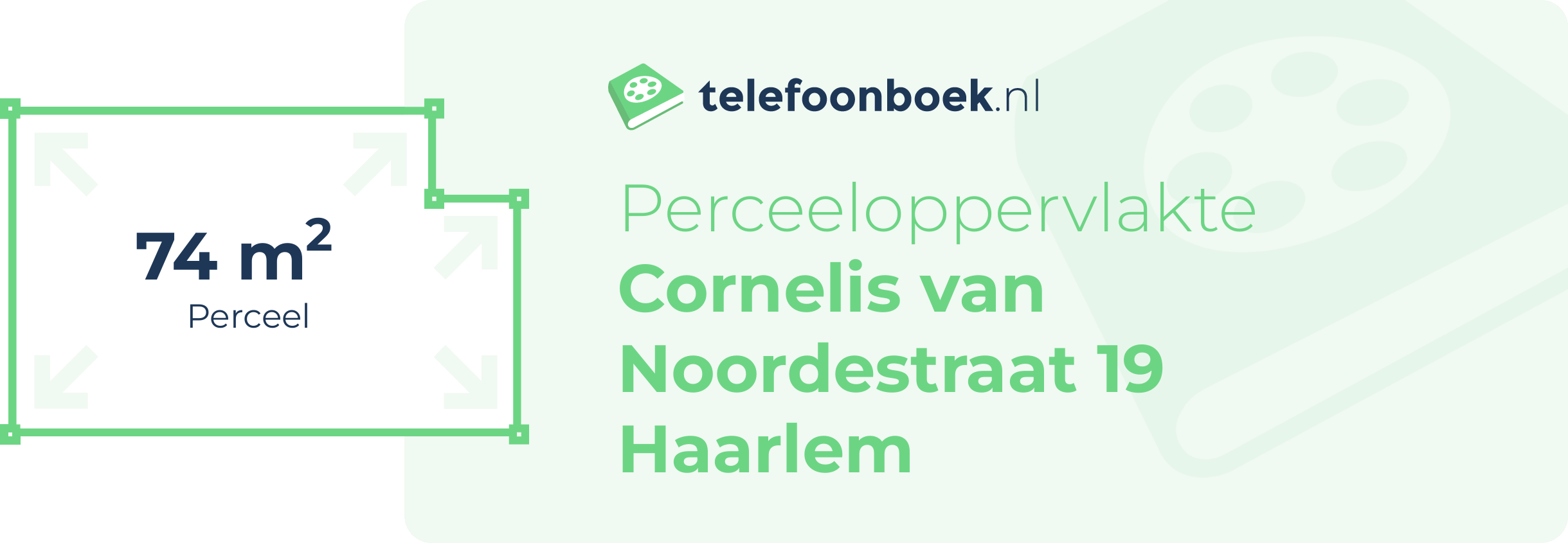 Perceeloppervlakte Cornelis Van Noordestraat 19 Haarlem