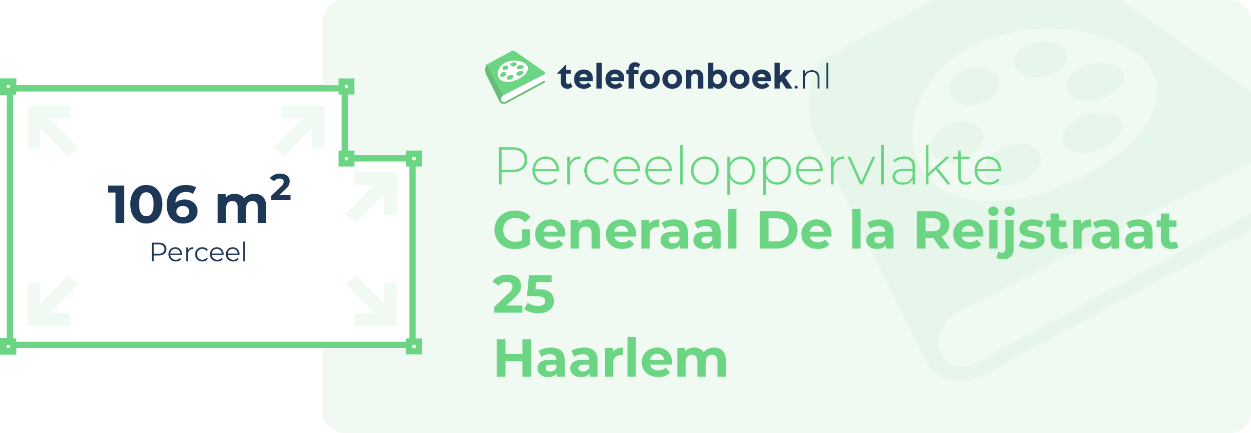 Perceeloppervlakte Generaal De La Reijstraat 25 Haarlem