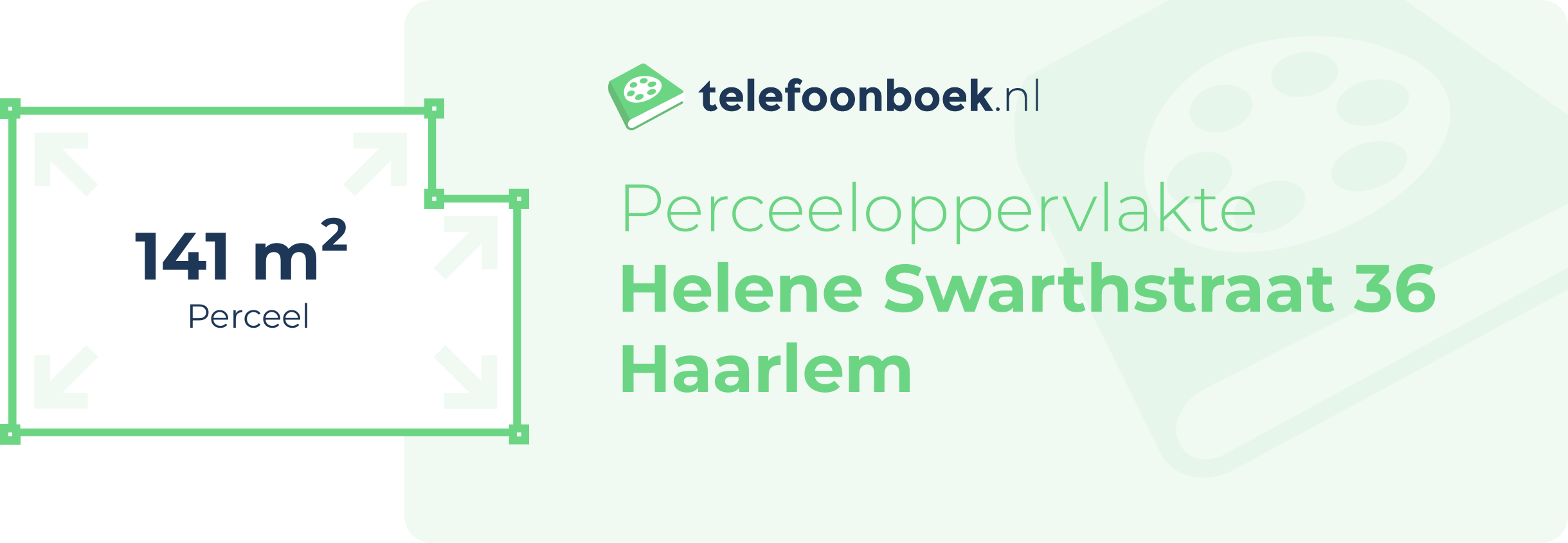 Perceeloppervlakte Helene Swarthstraat 36 Haarlem