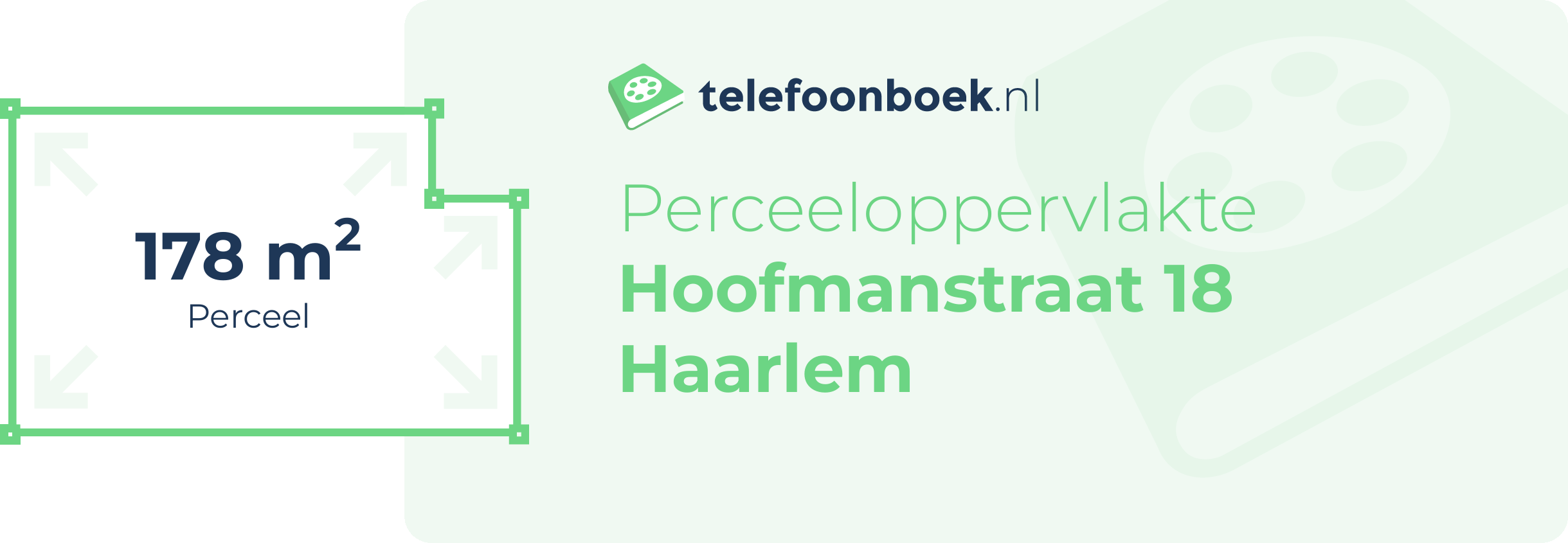 Perceeloppervlakte Hoofmanstraat 18 Haarlem