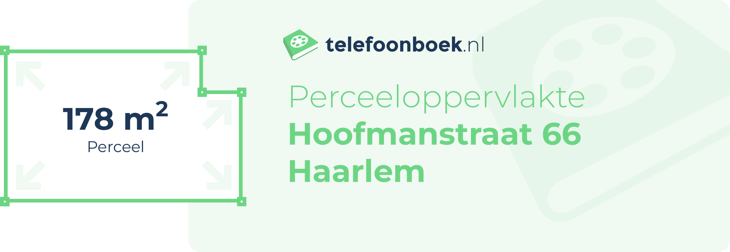 Perceeloppervlakte Hoofmanstraat 66 Haarlem