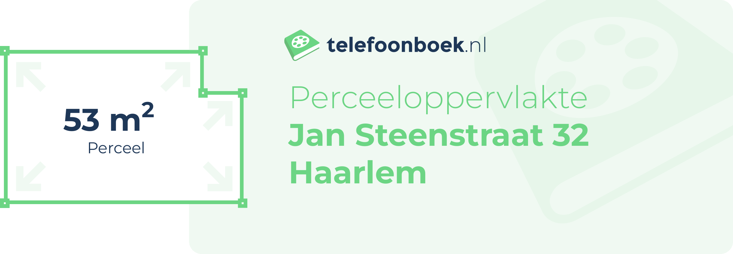 Perceeloppervlakte Jan Steenstraat 32 Haarlem