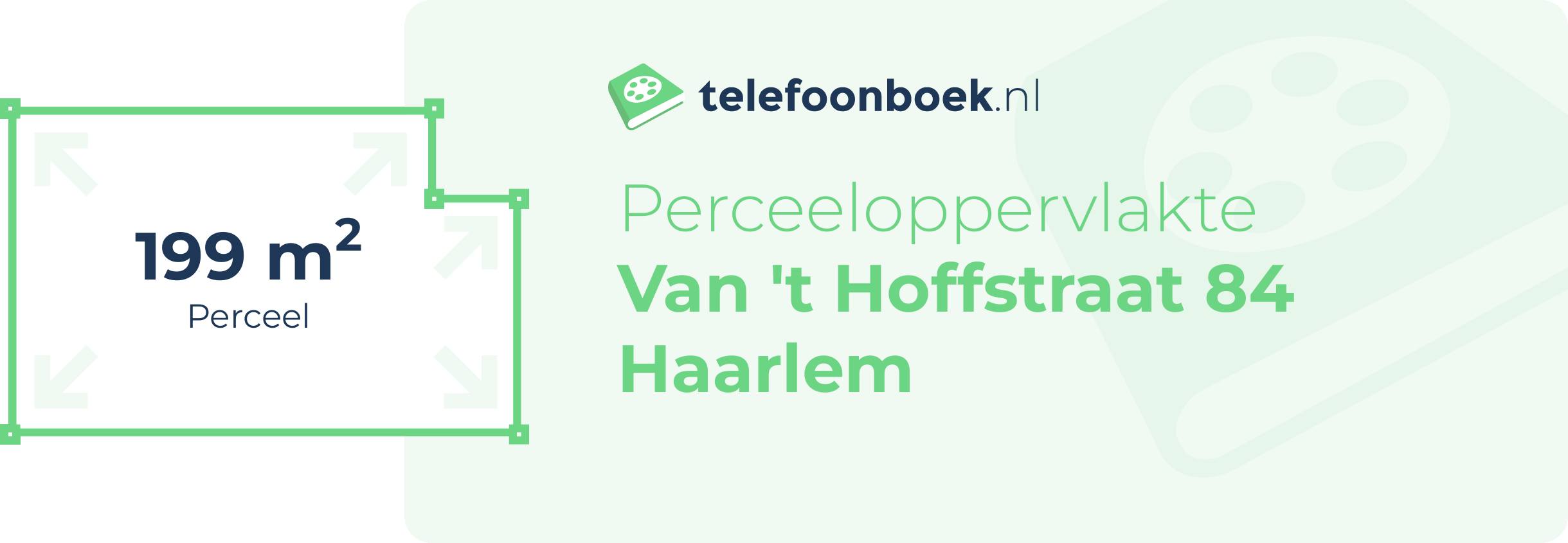 Perceeloppervlakte Van 't Hoffstraat 84 Haarlem