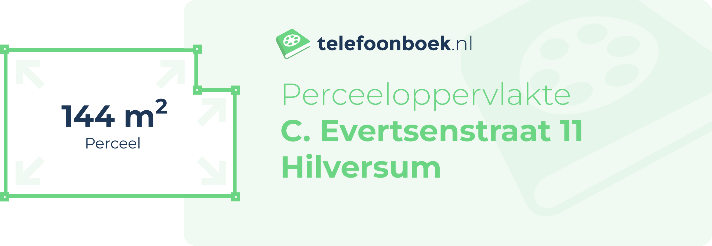 Perceeloppervlakte C. Evertsenstraat 11 Hilversum