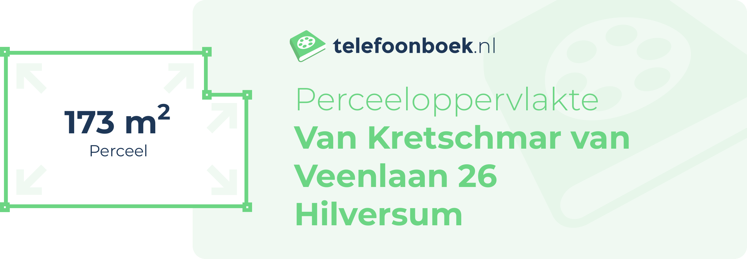 Perceeloppervlakte Van Kretschmar Van Veenlaan 26 Hilversum
