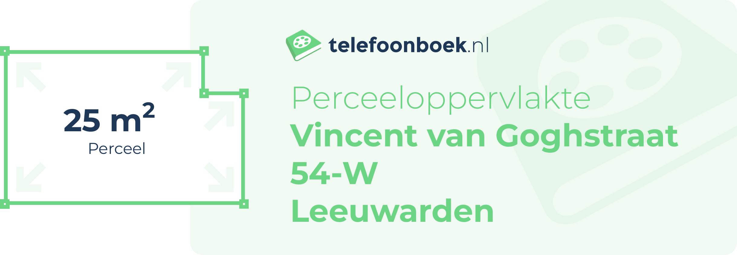 Perceeloppervlakte Vincent Van Goghstraat 54-W Leeuwarden