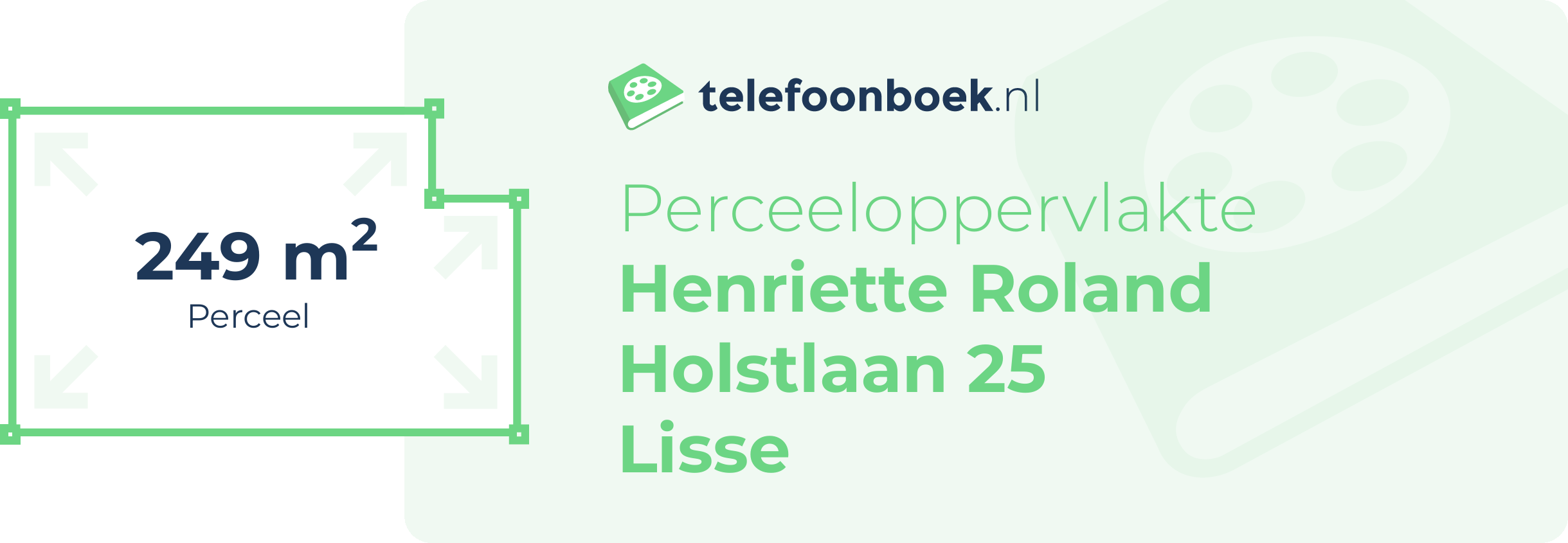 Perceeloppervlakte Henriette Roland Holstlaan 25 Lisse