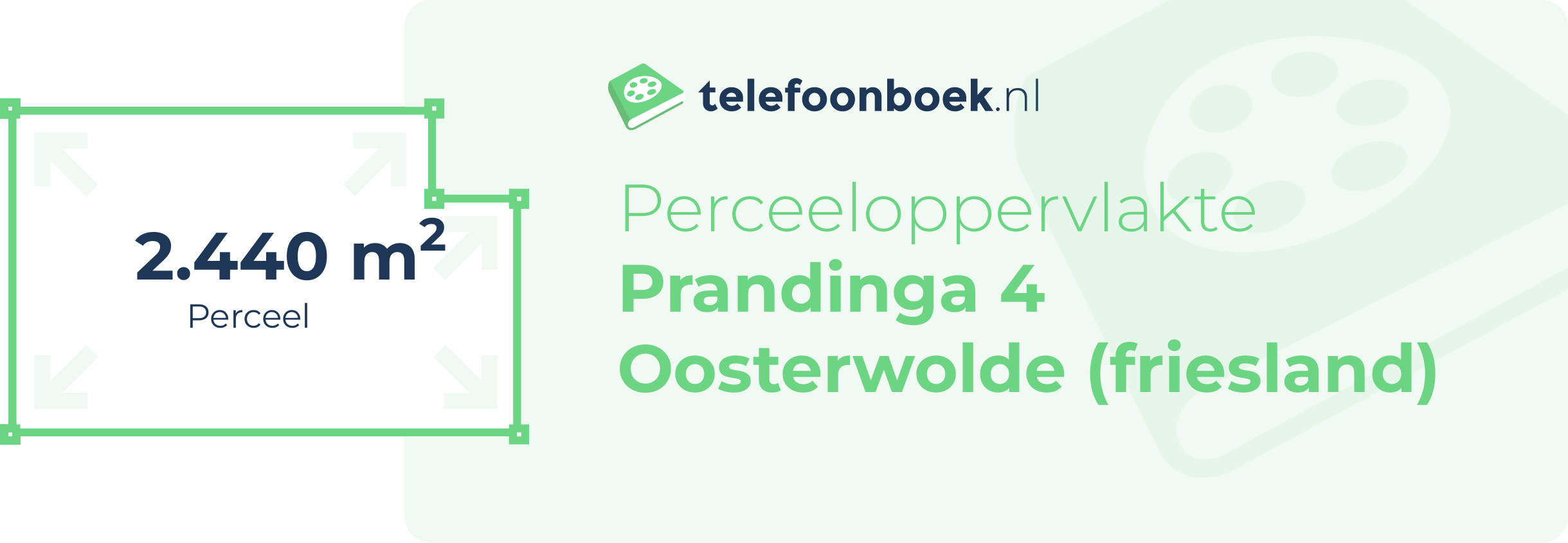 Perceeloppervlakte Prandinga 4 Oosterwolde (Friesland)