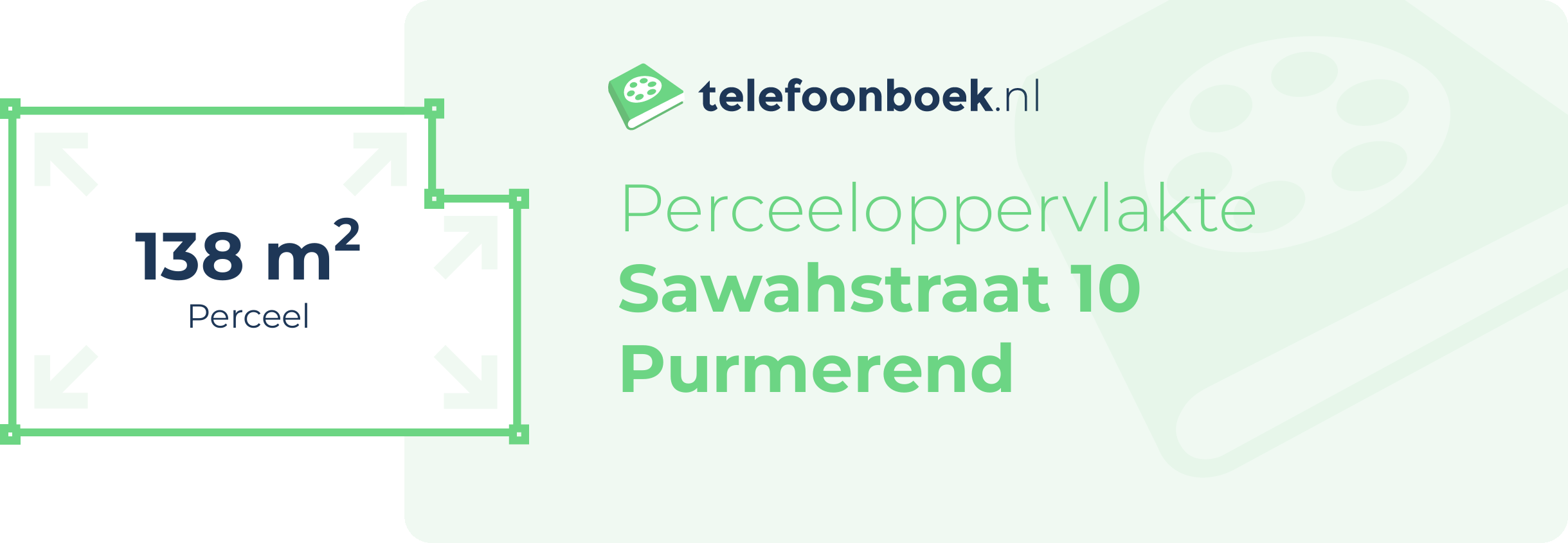 Perceeloppervlakte Sawahstraat 10 Purmerend