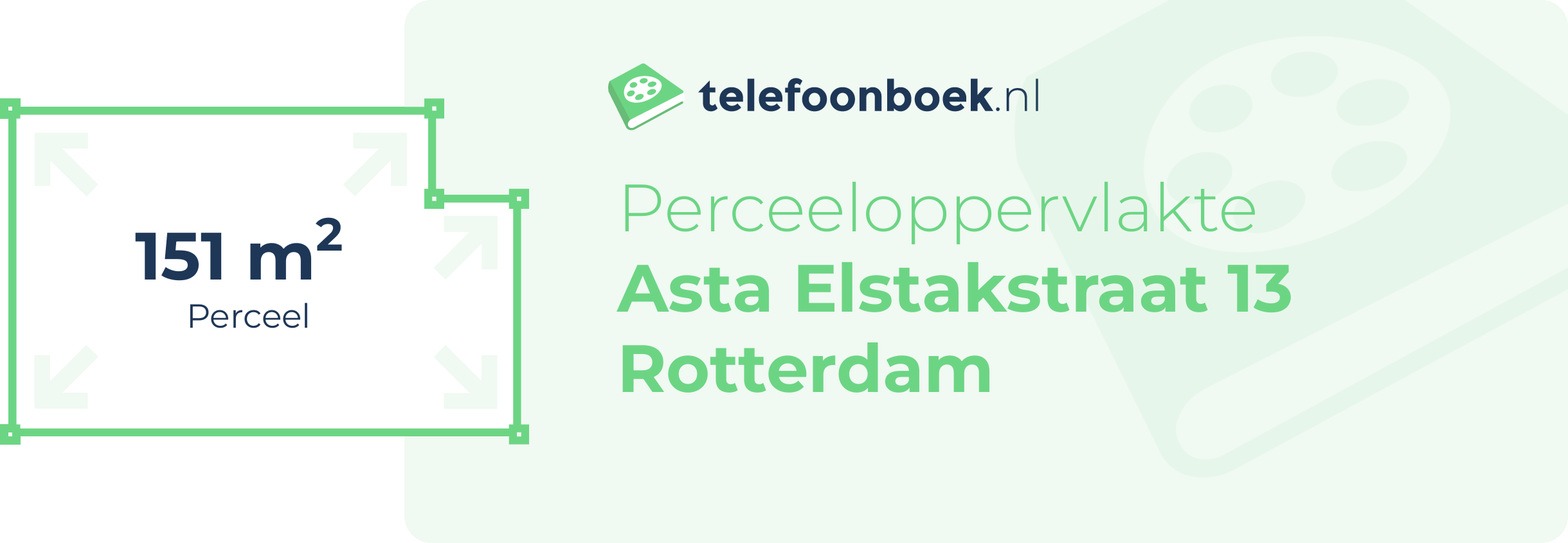Perceeloppervlakte Asta Elstakstraat 13 Rotterdam