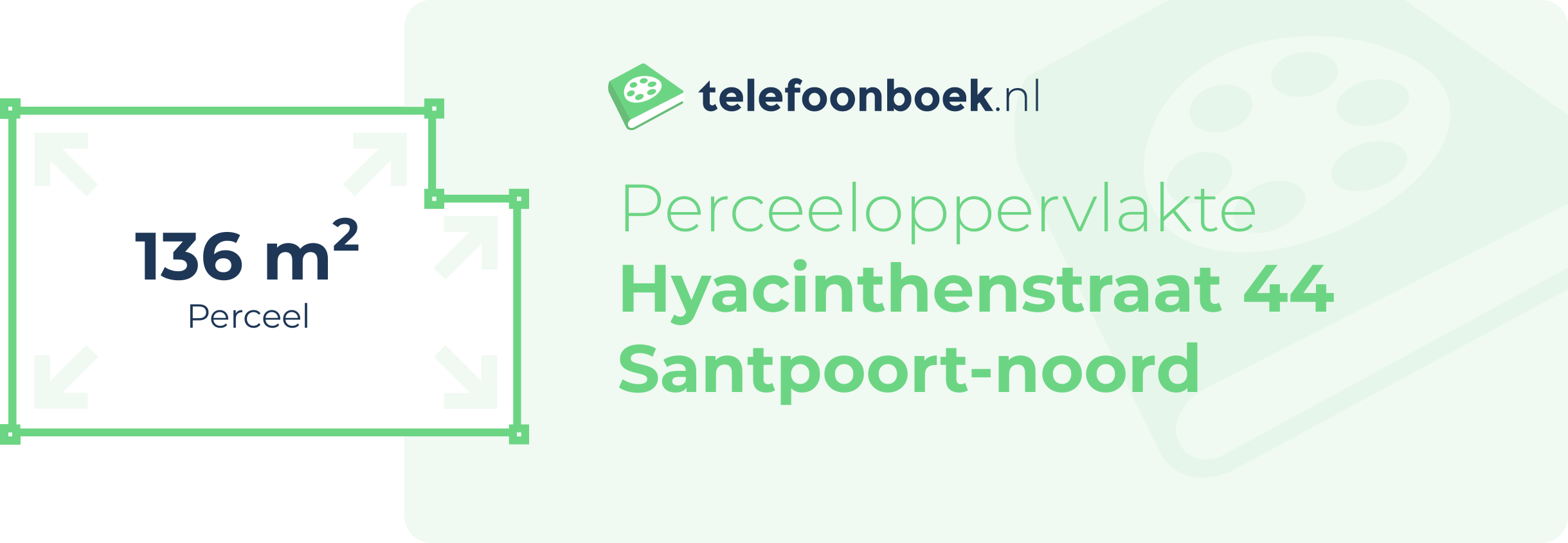Perceeloppervlakte Hyacinthenstraat 44 Santpoort-Noord