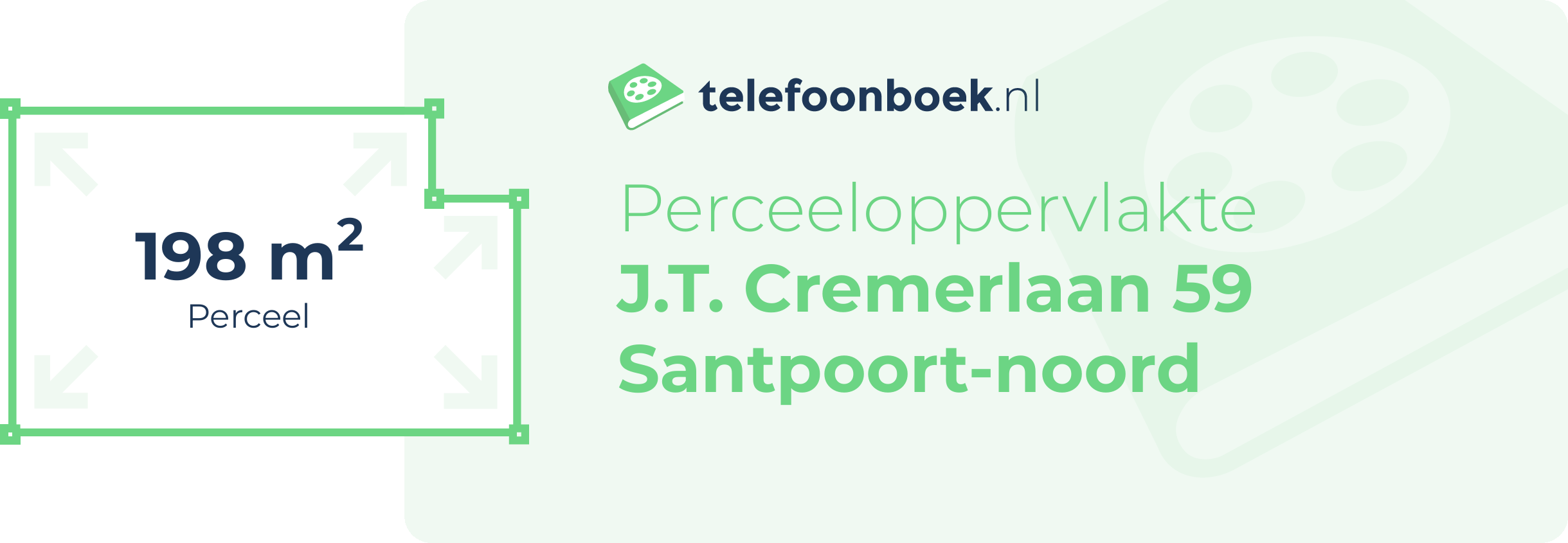 Perceeloppervlakte J.T. Cremerlaan 59 Santpoort-Noord