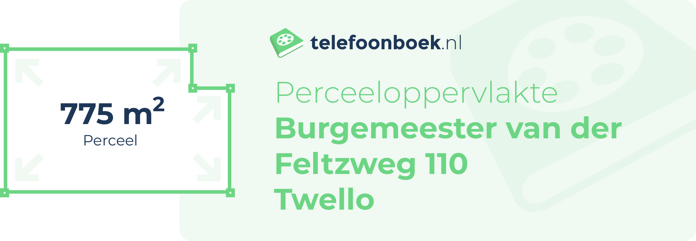 Perceeloppervlakte Burgemeester Van Der Feltzweg 110 Twello