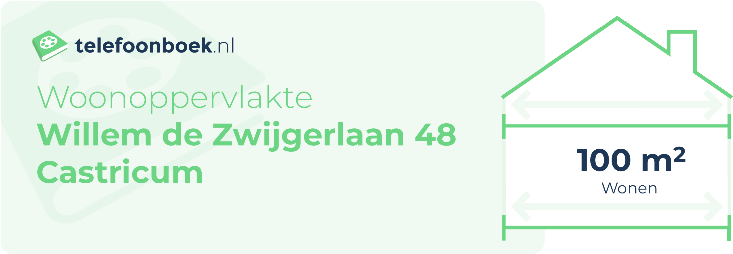 Woonoppervlakte Willem De Zwijgerlaan 48 Castricum