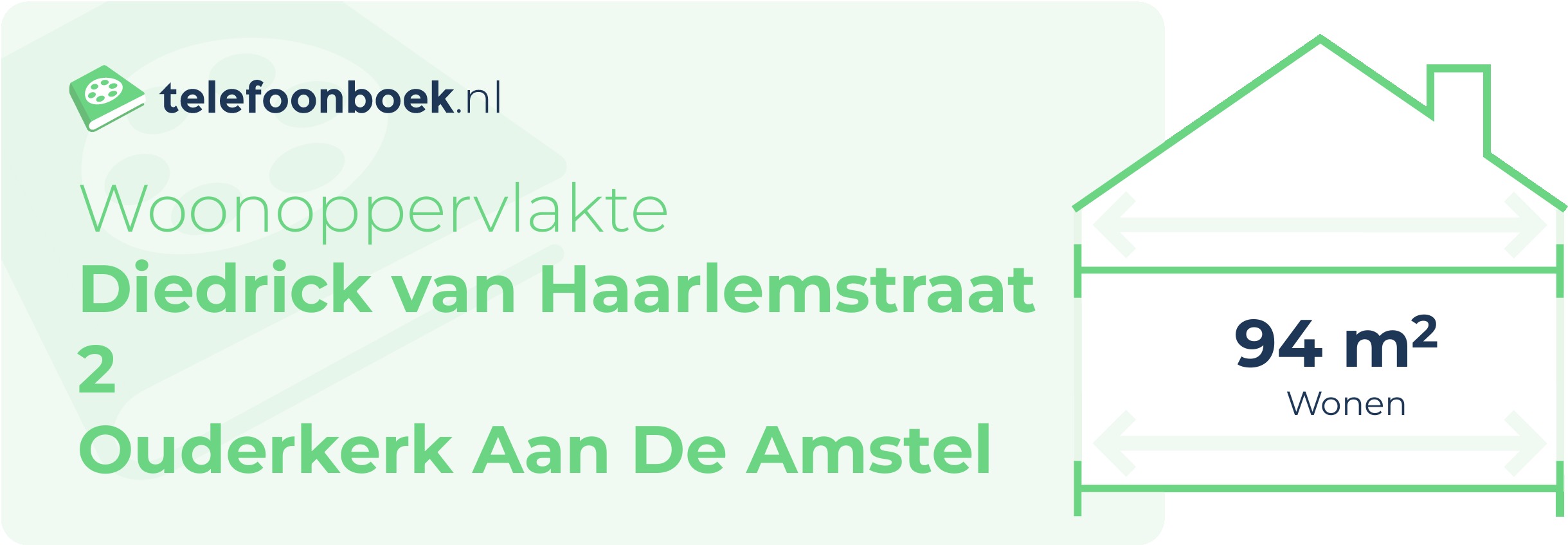 Woonoppervlakte Diedrick Van Haarlemstraat 2 Ouderkerk Aan De Amstel