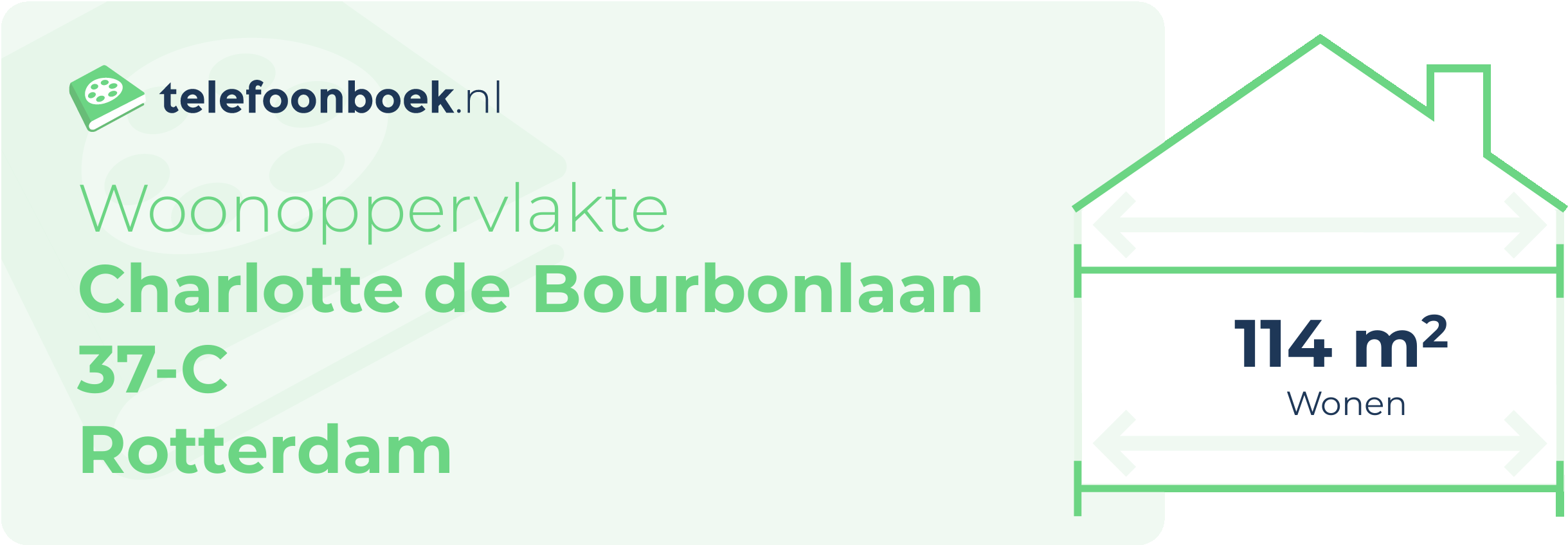 Woonoppervlakte Charlotte De Bourbonlaan 37-C Rotterdam