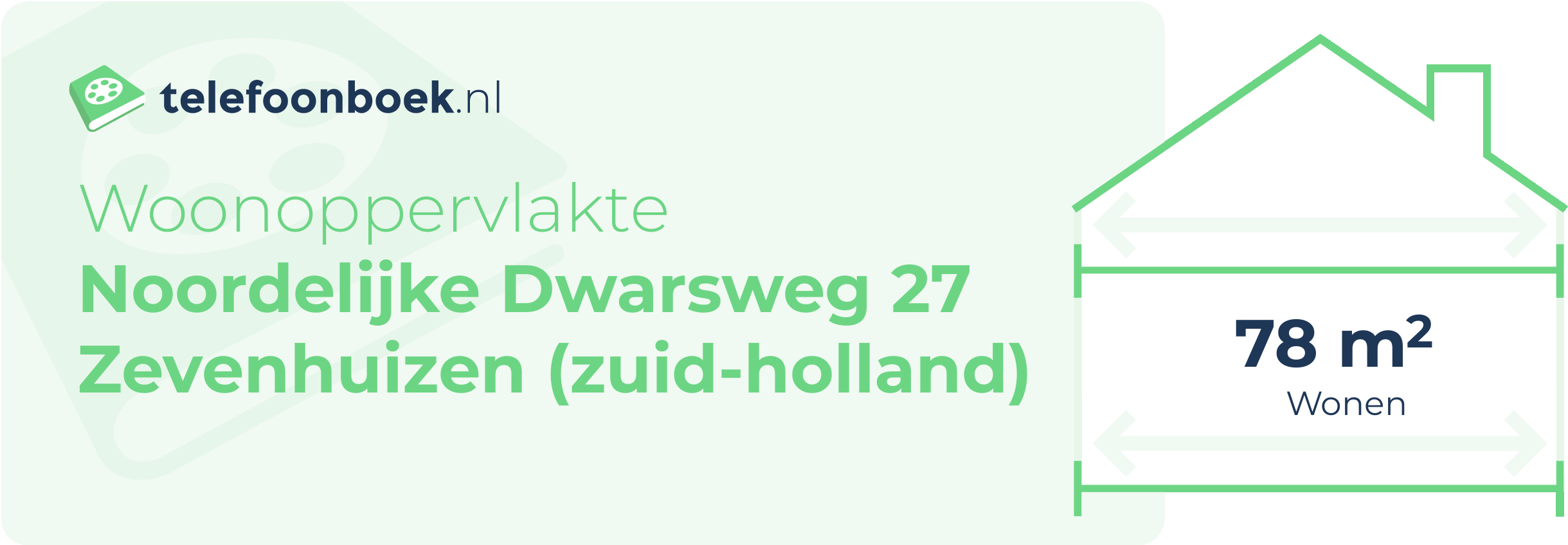 Woonoppervlakte Noordelijke Dwarsweg 27 Zevenhuizen (Zuid-Holland)