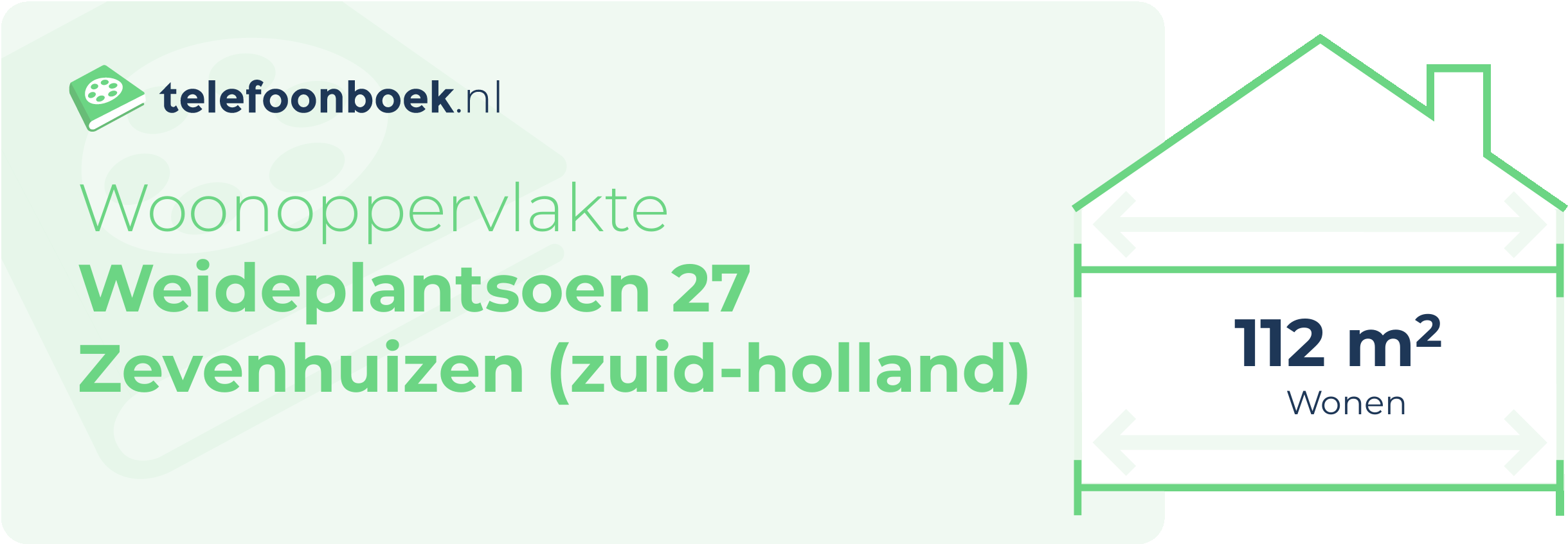Woonoppervlakte Weideplantsoen 27 Zevenhuizen (Zuid-Holland)