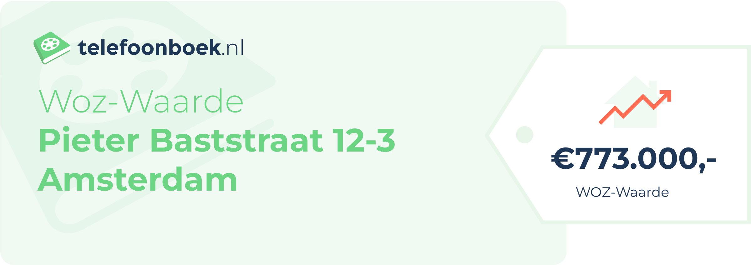 WOZ-waarde Pieter Baststraat 12-3 Amsterdam