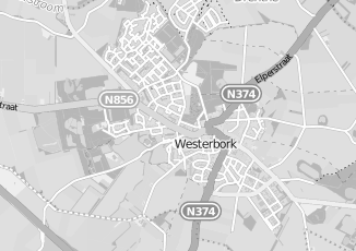 Kaartweergave van Arbeidsbureau in Westerbork