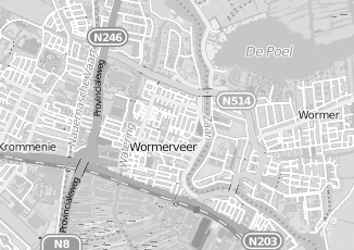 Kaartweergave van Vervoer in Wormer